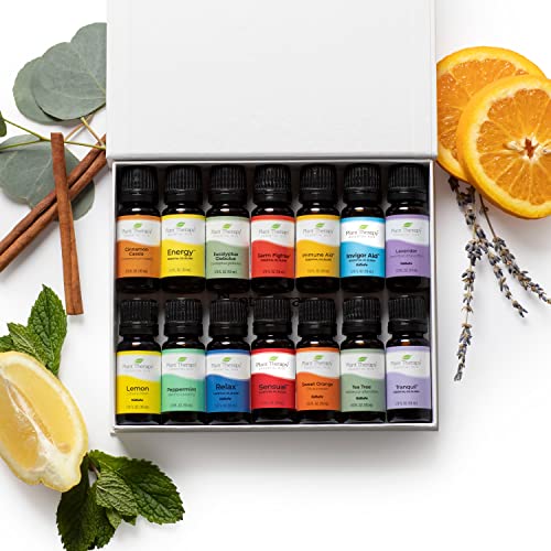 Plant Therapy 7 & 7 Essential Oils Set 7 Single Oils: Lavender, Peppermint & More, 7 Synergy Blends 100% Pure, Undiluted, Natural Aromatherapy, Therapeutic Grade 10 mL (1/3 oz)