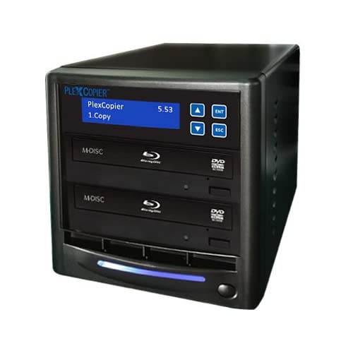 PlexCopier 1 to 1 Blu-ray BD BDXL M-Disc CD DVD Duplicator Copier Tower with Free Copy Protection