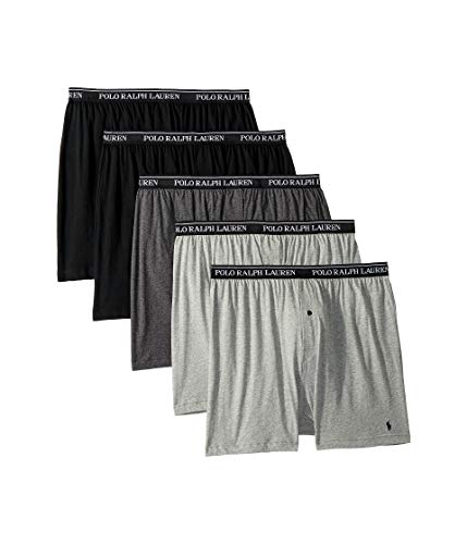 Polo Ralph Lauren Classic Fit w/Wicking 5-Pack Boxers 2 Andover/1 Madison/2 Black MD