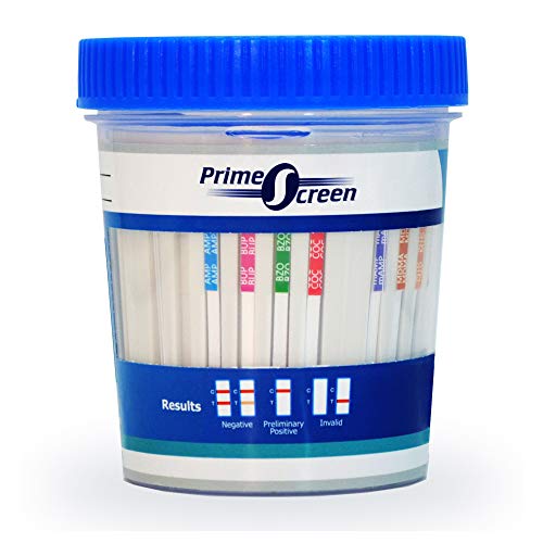 Prime Screen 12 Panel Drug Test Kit - Instant Urine Testing Marijuana(THC),AMP,BAR,BZO,COC,mAMP,MDMA,MOP/OPI 300 Cut-Off Level,MTD,OXY,PCP,TCA -TDOA-7125 [5 Pack]