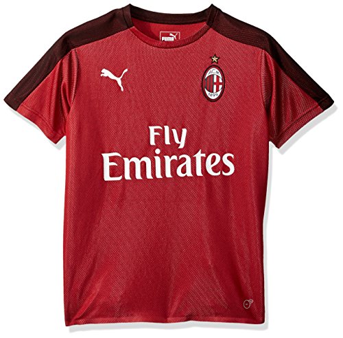 PUMA Youth A.C. Milan Licensed Stadium Jersey 2017-2018, Medium, Chili Pepper/PUMA Black