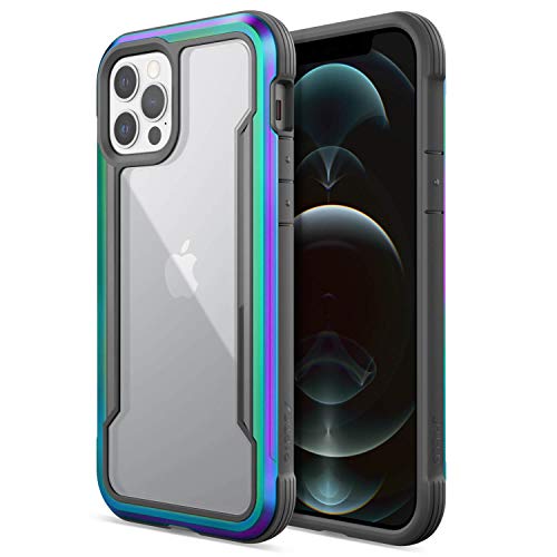 RAPTIC Shield Case Compatible with iPhone 12 Case & iPhone 12 Pro Case, Shock Absorbing Protection, Durable Aluminum Frame, 10ft Drop Tested, Fits iPhone 12 & 12 Pro, Iridescent