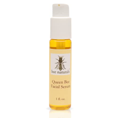 Rare Essential Oils Queen Bee Facial Serum By Bee Naturals - THE BEST At Reducing Wrinkles and Fine Lines - Contains Luxurious Essential Oils Like Tamanu and Heliocarrot- Anti-Aging Formula Hydrates and Plumps Skin on the Face and Neck + Helps Minimize Formation Of New Wrinkles