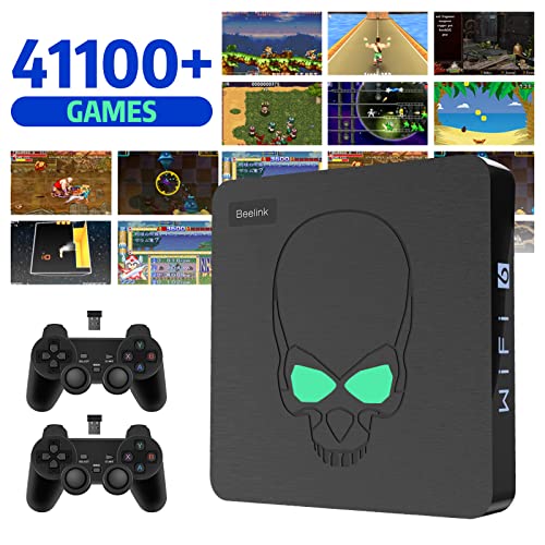 Retro Game Console with Built in 41100+ Games, Emulator Console Compatible with PSP/N64/MAME/PS1/SS/GBA/NES, Beelink GT-King 4K UHD Video Game Console, Plug and Play Portable Game Console (64G+8G)