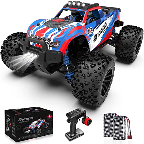 RIAARIO RC Cars for Adults 36 KM/H High Speed Remote Control Truck for Kids 380 Motor Hobby RC Trucks 1/18 All Terrain Monster Trucks for Boys 4X4 Off-Road Racing RC Car with 2 Batteries