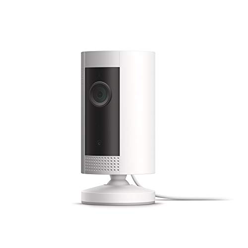 Ring Indoor Cam, Compact Plug-In HD security camera with two-way talk, Works with Alexa - White