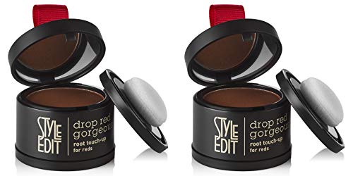Root Touch Up Powder for Light Red Hair by Style Edit | Cover Up Hair Color for Grays and Roots Coverage | Root Concealer for Light Red Hair | Mineral Infused Binding Hairline Powder 2 Pack