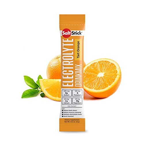 SaltStick DrinkMix, Electrolyte Replacement Drink Mix Powder for Rehydration, Exercise, Hiking & Sports Recovery, 12-ct Carton of Single Serving Packets, Tart Orange