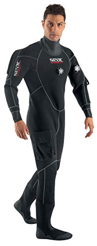 SEAC Men's Warmdry 4mm Neoprene Dry Suit, Black, XX-Large Plus (Model: 0060001009141A)