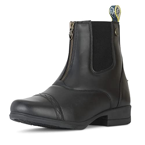 Shires Moretta Clio Paddock Boots | 9 Women – Faux Leather Black Horse Riding Boots for Women & Kids – Zip Paddock Equestrian Boots for Women