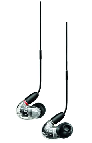 Shure AONIC 5 Wired Sound Isolating Earbuds, High Definition Sound + Natural Bass, Three Drivers, Secure in-Ear Fit, Detachable Cable, Durable Quality, Compatible with Apple & Android Devices - Clear
