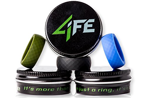 Silicone Wedding Ring, Highest Rated Flexible Band for Active Lifestyle! No-Hassle Warranty 4LIFE! Safe Replacement Mens Jewelry for Athlete, Outdoorsman, and All Hard Working Professionals. The Rugged and Durable Diamondback Edition!