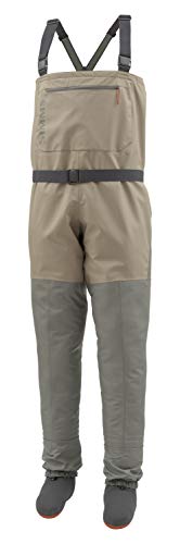 Simms Mens Tributary Stockingfoot Waterproof Chest Fishing Waders, Tan, Large 9-11 Foot