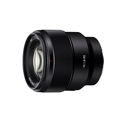 Sony SEL-85F18 Portrait Lens Fixed Focal 85mm F1.8 Full Frame Suitable for A7, ZV-E10, A6000 and Nex Series, E-Mount Black