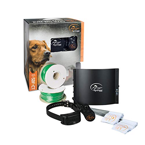 SportDOG Brand Contain + Train System - In-Ground Fence & Remote Trainer - Waterproof, Rechargeable Collar - Tone, Vibrate, & Shock - from Parent Company of INVISIBLE FENCE Brand - 100 Acre Capability