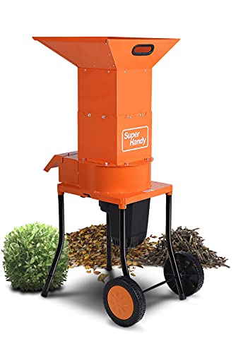 SuperHandy Leaf Mulcher Shredder Electric Green and Waste Management Heavy Duty 120V AC 11" Inch Cutting Blade .5" Inch Cutting Capacity for Leaves, Grass, & Clippings