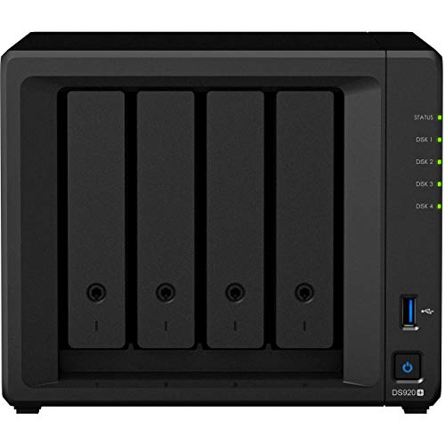 Synology DiskStation DS920+ NAS Server for Business with Celeron CPU, 8GB DDR4 Memory, 1TB M.2 SSD, 8TB HDD, DSM Operating System