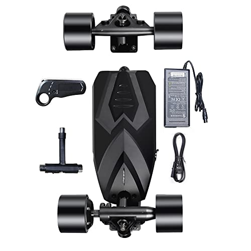 Teamgee H3 DIY Electric Skateboard with Remote, 480W Motor, Top Speed 16 MPH, 9.3 Miles Range, 4 Speeds Adjustment, Equipped with Flexible DIY Install Kit, Suitable for All Standard Skateboards