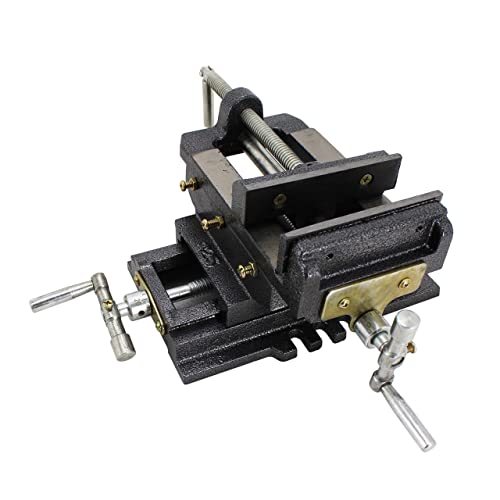 TEXALAN 4-Inch Drill Press X-Y Compound Vise 2 Way Heavy Duty Cross Slide Vise Clamp Machine