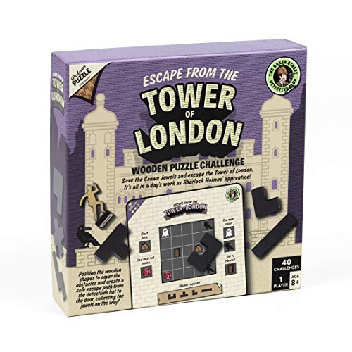 The Baker Street Detective Club - Escape from The Tower of London. Sherlock Holmes Themed Wooden Puzzle Challenge by Professor Puzzle