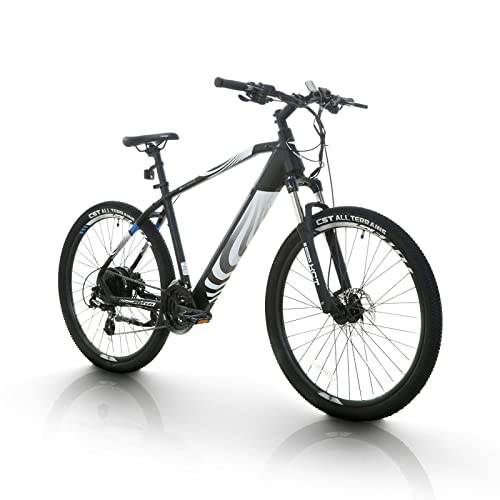 Totem Osprey Electric Bike for Adults, 27.5" Ebike 36V 14Ah Removable Integrated Lithium Battery, E-MTB with Shimano 24 Speed Gears, Suntour Hydraulic Lockout Fork