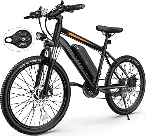 TotGuard Electric Bike, Electric Bike for Adults, 26" Ebike 350W Adult Electric Bicycles, 19.8MPH Electric Mountain Bike, 36V 10.4Ah Battery, Suspension Fork, Shimano 21 Speed Gears