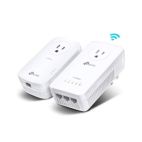 TP-Link AV1300 Powerline WiFi Extender(TL-WPA8631P KIT)- Powerline Ethernet Adapter with AC1200 Dual Band WiFi, Gigabit Port, Ideal for Gaming/4K TV