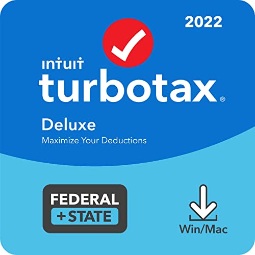 TurboTax Deluxe 2022 Tax Software, Federal and State Tax Return, [Amazon Exclusive] [PC/MAC Download]