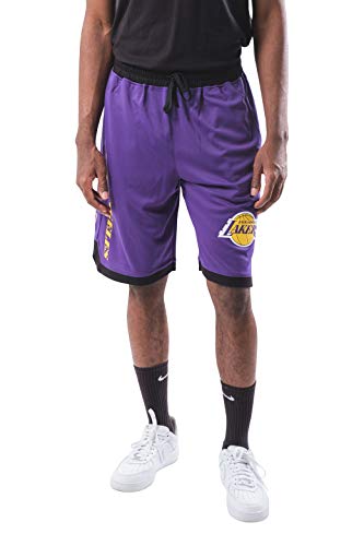 Ultra Game NBA Los Angeles Lakers - Lebron James Mens Active Mesh Basketball Short, Team Color, Large