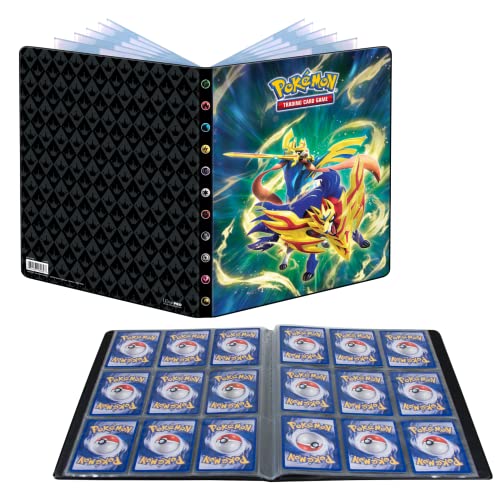 Ultra PRO - Pokémon Sword & Shield 9-Pocket Portfolio Crowned Sword Zacian & Crowned Shield Zamazenta, Protect & Store up to 360 Standard Size Collectible Pokémon Trading Cards, Collectible Cards