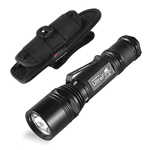 ULTRAFIRE WF-506B 1000 Lumen Handheld Flashlight with Holster,5 Modes Super Brigh LED Tactical Flashlight,Duty Belt Mini Flashlight Holster for Tactical(Battery not Included)