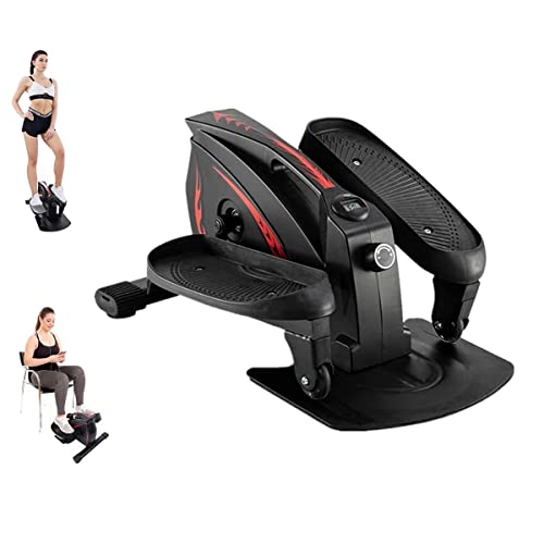 Under Desk Elliptical Machine, Mini Elliptical Machine, Elliptical Pedal Machine, Under Desk Pedal Exerciser, Compact Elliptical Machine Trainer with Non-Slip Pedal for Home Office Workout, Black