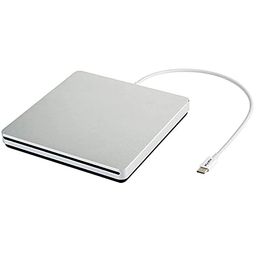 VikTck USB-C Superdrive External DVD/CD Reader and DVD/CD Burner for Apple--MacBook Air/Pro/iMac/Mini/MacBook Pro/ASUS /ASUS/DELL Latitude with USB-C Port Plug and Play(Silver)