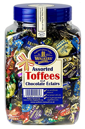 WALKERS NONSUCH Assorted Toffees and Chocolate Eclairs, 1.25Kg