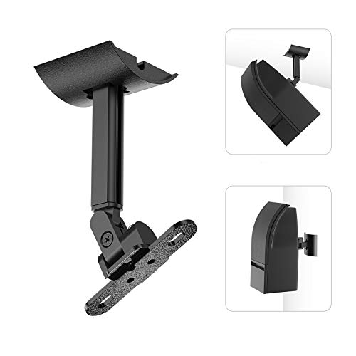 Wall and Ceiling Mount for Bose 161,Bose 151 SE Environmental Speakers, Multiple Tilt & Swivel Adjustable Mounting Bracket Compatible with Bose Model 100 Speakers, Single Black