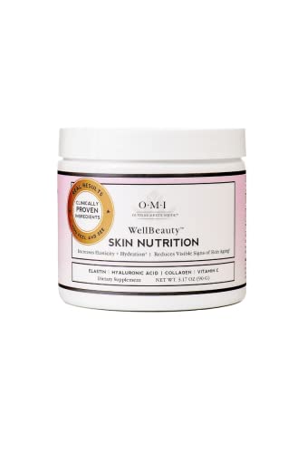 WELLBEAUTY OMI Skin Nutrition, Healthy Aging Beauty Peptides, Powder Supplement, Elastin, Collagen, 3.17oz