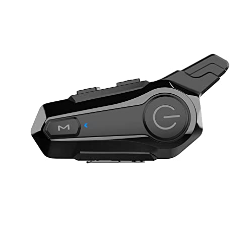 Wipeeyes Motorcycle Bluetooth Headset E1 Bluetooth Helmet Intercom Headset with CVC Noise Cancellation Stereo Music IPX6 Waterproof for Full face Helmet