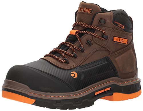 WOLVERINE mens Overpass 6" Composite Toe Waterproof Work Boot, Brown, 11 X-Wide US