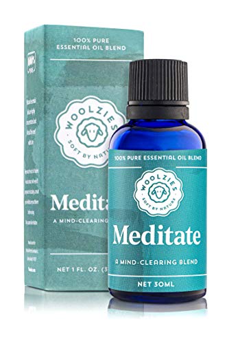 Woolzies 100% Pue Meditate Essential oil Blend 1 Fl Oz | Promotes Relaxation for Diffusion or Topical Use