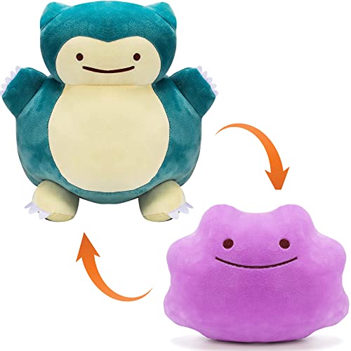 Xefuu Jumbo Plush 12.6 Inch Ditto Reversible Plushie Changeable Two Style Soft Stuffed Toy Doll Pillow for Kids Birthday