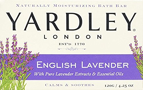 Yardley London English Lavender with Essential Oils Soap Bar, 4.25 oz Bar (Pack of 10)