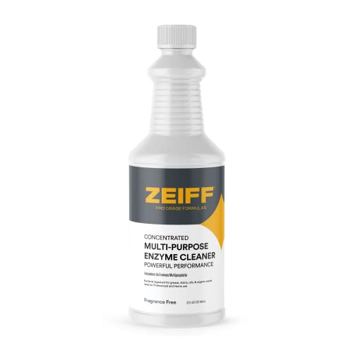 Zeiff Pro-Grade Multi-Purpose Probiotic Enzyme Cleaner - Powerful Cleaning & Odor Eliminating Formula For Professional & Home Surfaces - 32 Ounce - Fragrance Free