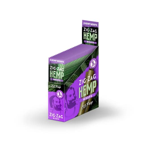 ZIG-ZAG - – Natural Hemp Wraps – Non GMO – 2 Wraps Per Pack – 25 Pack Display-(OG Purp)