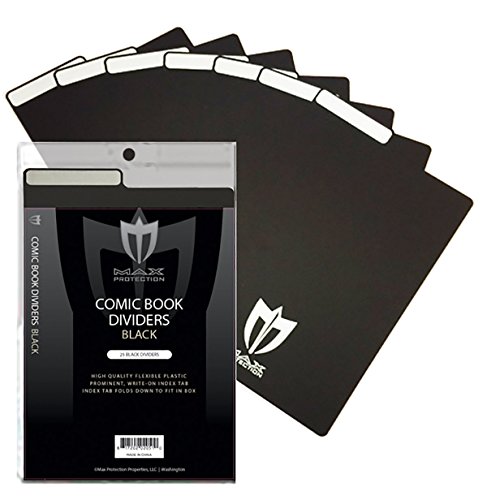 100ct Max Pro Comic Book Dividers - Black Innovative Flex Fold Tabs