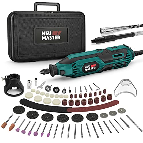 180W Rotary Tool Kit, NEU MASTER Corded Power Rotary Tools with 165 Accessories and 6 Variable Speed, 10000-35000RPM Electric Drill Set for Handmade Crafting Projects and DIY Creations