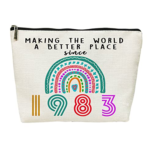 1983 40th Birthday Gifts for Women, 40 Year Old Birthday Gifts Cosmetic Bags, Funny 40th Birthday Gift for Her Makeup Bag, Gift for 40th Birthday Party