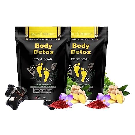 2 Pack Herbal Detox&Shaping Cleansing Foot Soak Beads，body detox foot soak (10 pcs)