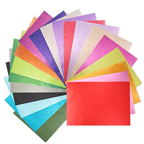 200 Sheets 20 Multicolor Tissue Paper Bulk Gift Wrapping Tissue Paper Decorative Art Rainbow Tissue Paper 12" x 8.4" for Art Craft Floral Birthday Party Festival Tissue Paper