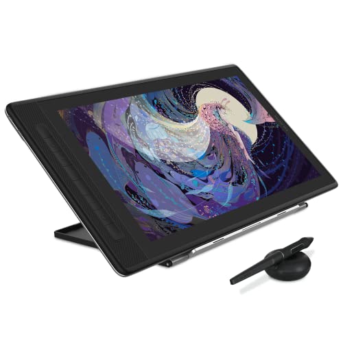 2022 HUION KAMVAS Pro 16 2.5K QHD Drawing Tablet with Screen QLED Full-Laminated Graphics Tablet with Battery-Free Pen, 15.6inch Digital Art Tablet Compatible with Mac, PC, Android & Linux