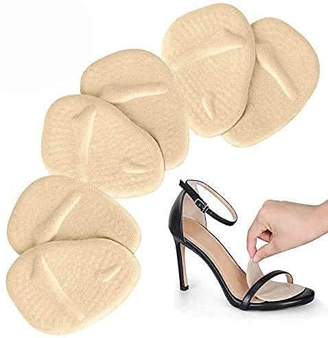 3 Pairs Metatarsal Pads for Women,Ball of Foot Cushions Soft Gel Forefoot Cushion Inserts for Women Shoes Relieves Pain and Discomfort,Sweat Absorption and Non-Slip Foot Pad and Insole (Beige)